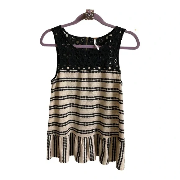 Free People FP Molly Cutout Ruffle Peplum Blouse - Picture 4 of 6